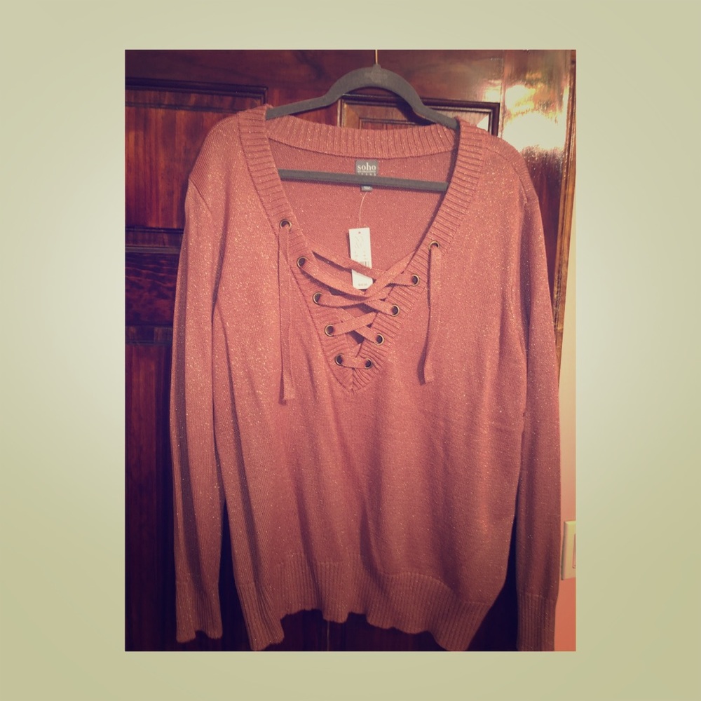 Pink/ sparkles sweater